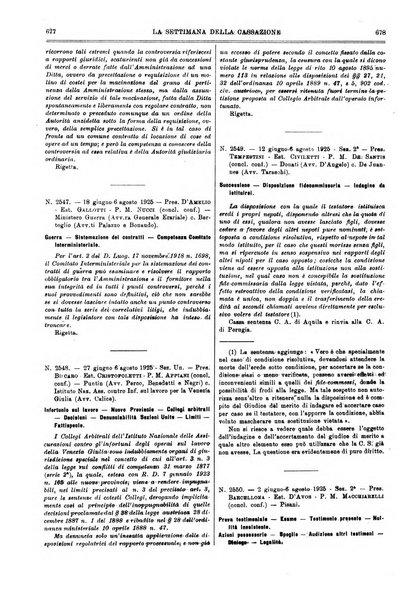 La settimana della Cassazione settimanale di giurisprudenza, legislazione, vita forense