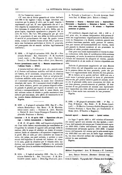 La settimana della Cassazione settimanale di giurisprudenza, legislazione, vita forense