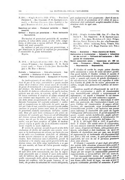 La settimana della Cassazione settimanale di giurisprudenza, legislazione, vita forense