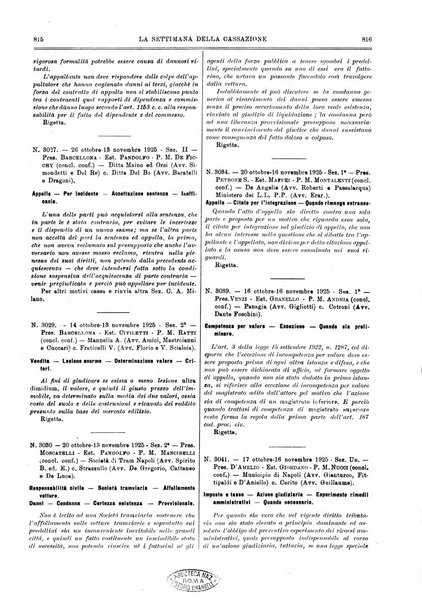 La settimana della Cassazione settimanale di giurisprudenza, legislazione, vita forense