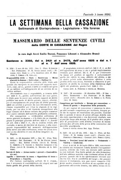 La settimana della Cassazione settimanale di giurisprudenza, legislazione, vita forense