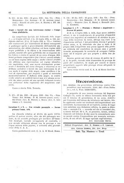 La settimana della Cassazione settimanale di giurisprudenza, legislazione, vita forense