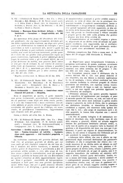 La settimana della Cassazione settimanale di giurisprudenza, legislazione, vita forense