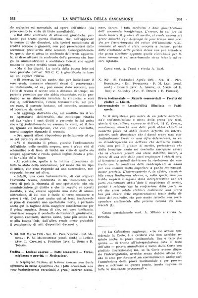 La settimana della Cassazione settimanale di giurisprudenza, legislazione, vita forense