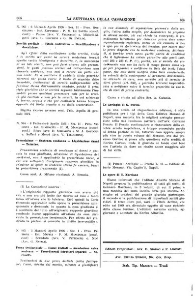 La settimana della Cassazione settimanale di giurisprudenza, legislazione, vita forense