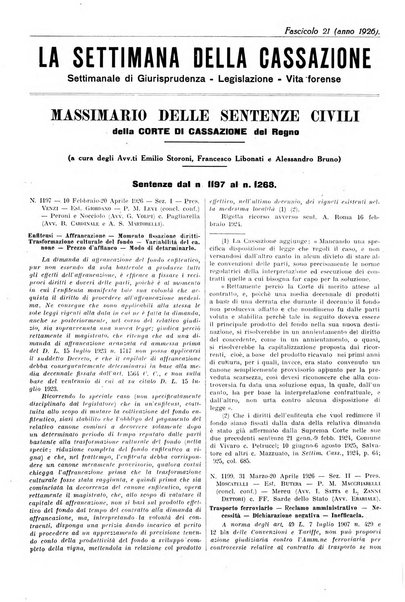 La settimana della Cassazione settimanale di giurisprudenza, legislazione, vita forense