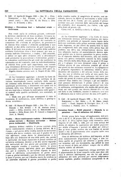 La settimana della Cassazione settimanale di giurisprudenza, legislazione, vita forense