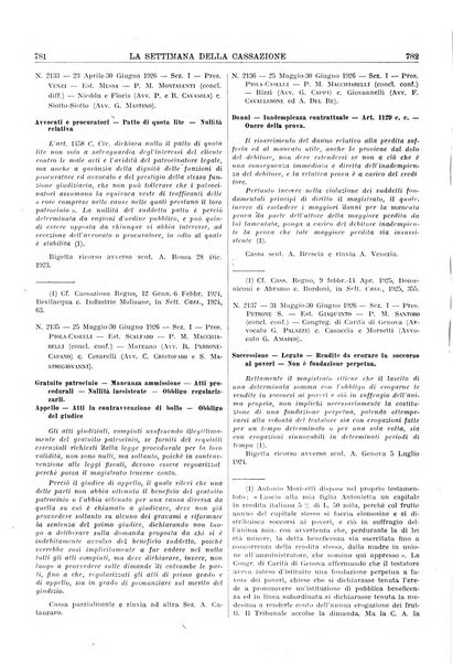 La settimana della Cassazione settimanale di giurisprudenza, legislazione, vita forense