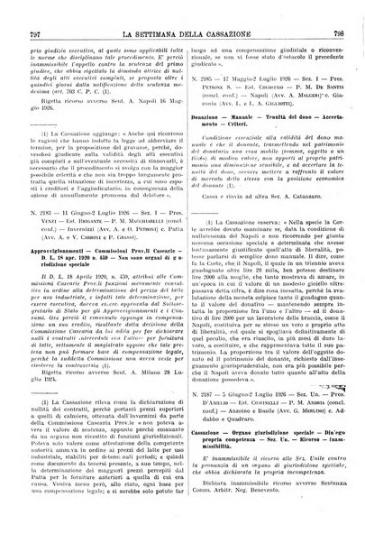 La settimana della Cassazione settimanale di giurisprudenza, legislazione, vita forense