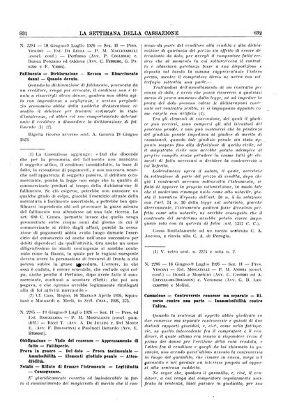 La settimana della Cassazione settimanale di giurisprudenza, legislazione, vita forense