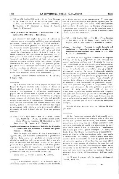 La settimana della Cassazione settimanale di giurisprudenza, legislazione, vita forense