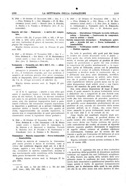 La settimana della Cassazione settimanale di giurisprudenza, legislazione, vita forense