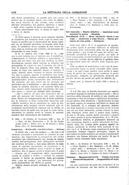 La settimana della Cassazione settimanale di giurisprudenza, legislazione, vita forense