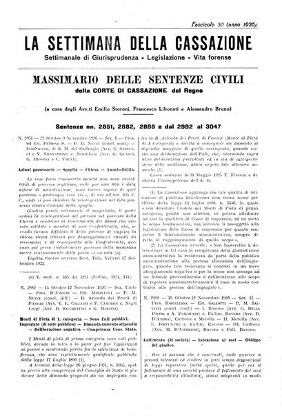 La settimana della Cassazione settimanale di giurisprudenza, legislazione, vita forense