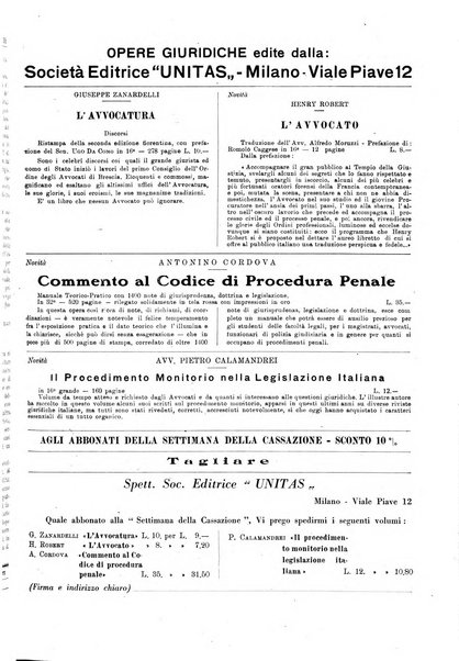 La settimana della Cassazione settimanale di giurisprudenza, legislazione, vita forense