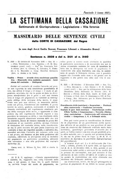 La settimana della Cassazione settimanale di giurisprudenza, legislazione, vita forense