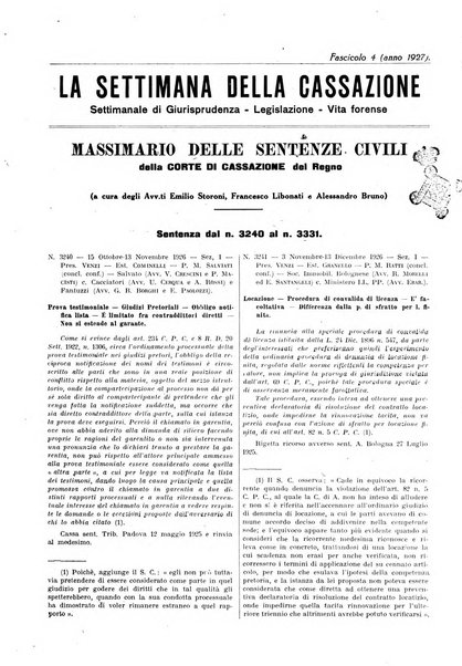 La settimana della Cassazione settimanale di giurisprudenza, legislazione, vita forense