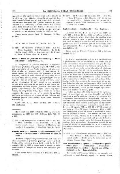 La settimana della Cassazione settimanale di giurisprudenza, legislazione, vita forense