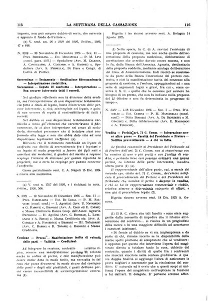 La settimana della Cassazione settimanale di giurisprudenza, legislazione, vita forense