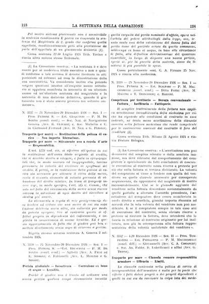 La settimana della Cassazione settimanale di giurisprudenza, legislazione, vita forense