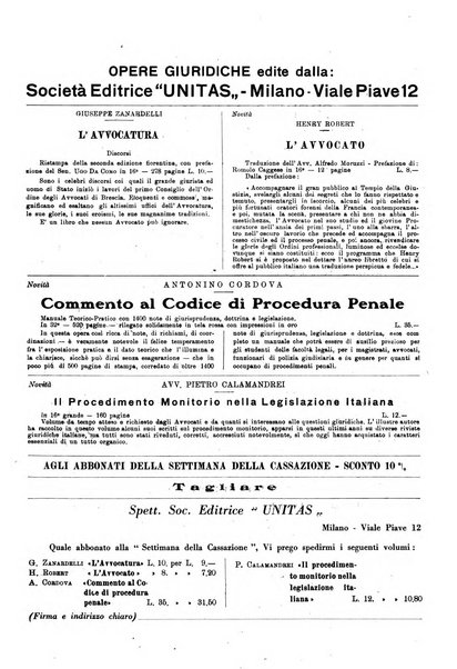 La settimana della Cassazione settimanale di giurisprudenza, legislazione, vita forense