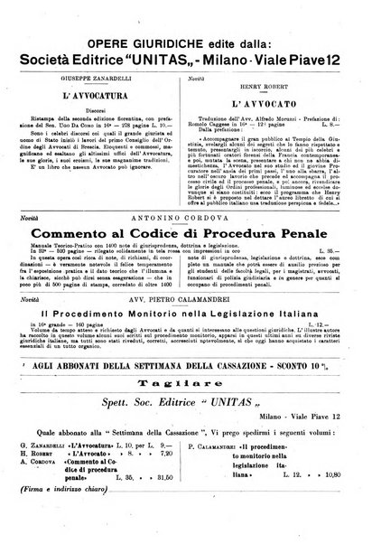 La settimana della Cassazione settimanale di giurisprudenza, legislazione, vita forense