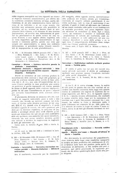 La settimana della Cassazione settimanale di giurisprudenza, legislazione, vita forense