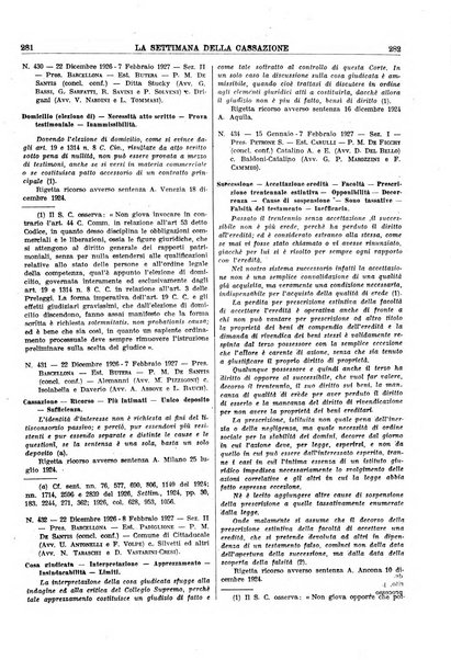 La settimana della Cassazione settimanale di giurisprudenza, legislazione, vita forense