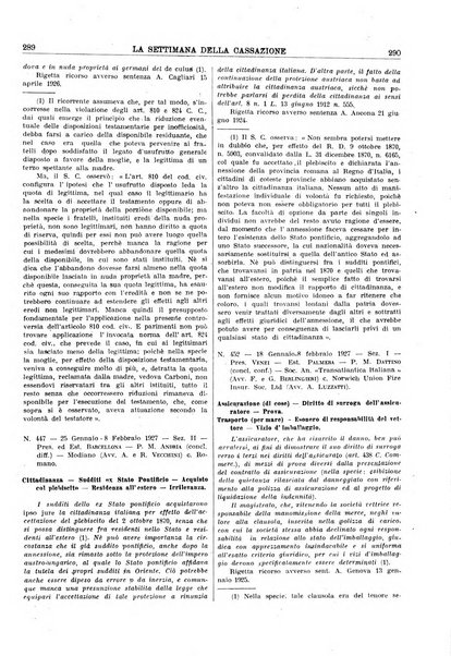 La settimana della Cassazione settimanale di giurisprudenza, legislazione, vita forense