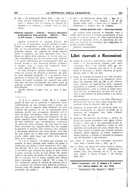 La settimana della Cassazione settimanale di giurisprudenza, legislazione, vita forense