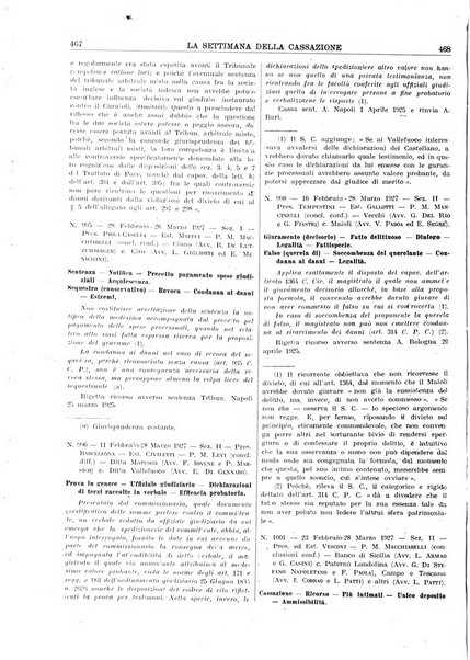 La settimana della Cassazione settimanale di giurisprudenza, legislazione, vita forense