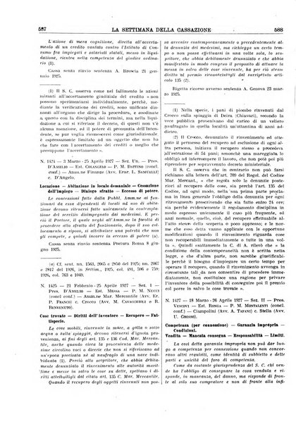 La settimana della Cassazione settimanale di giurisprudenza, legislazione, vita forense