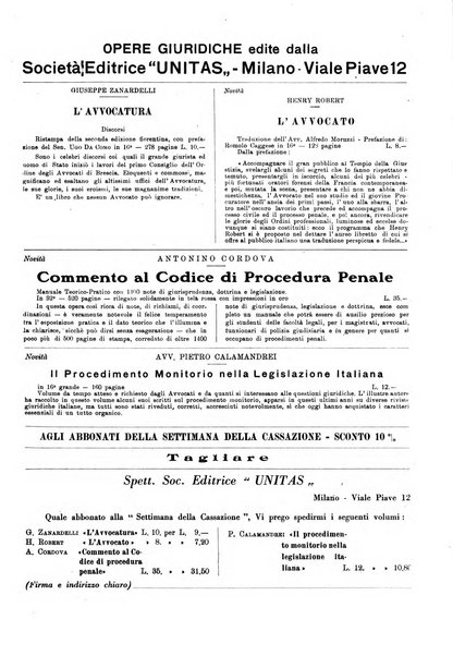 La settimana della Cassazione settimanale di giurisprudenza, legislazione, vita forense