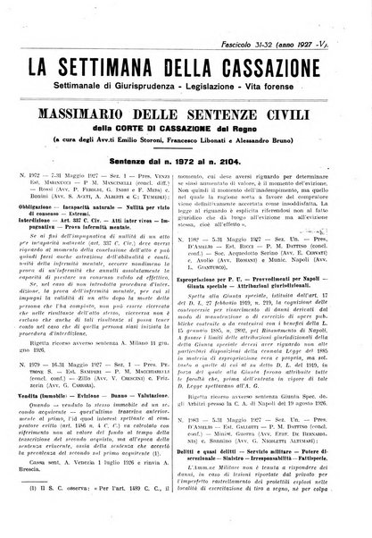 La settimana della Cassazione settimanale di giurisprudenza, legislazione, vita forense