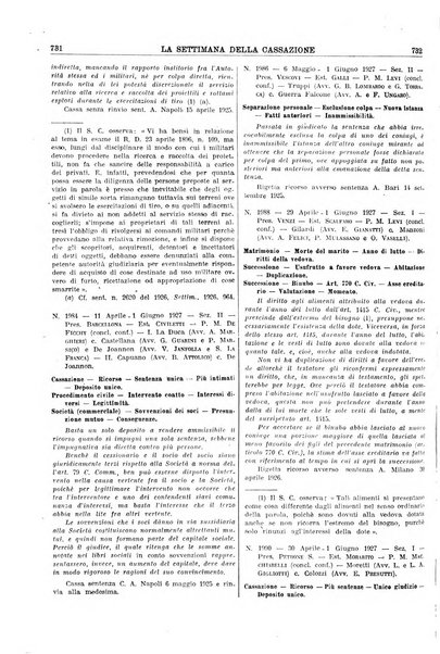 La settimana della Cassazione settimanale di giurisprudenza, legislazione, vita forense