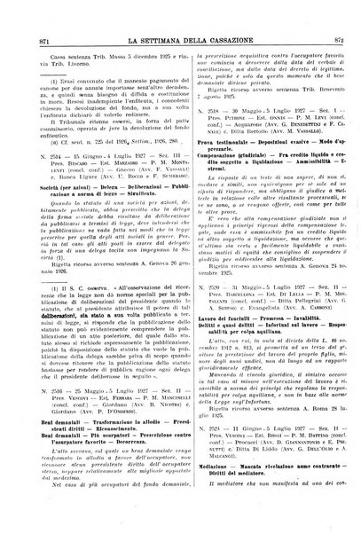 La settimana della Cassazione settimanale di giurisprudenza, legislazione, vita forense