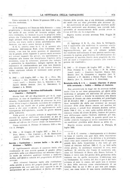 La settimana della Cassazione settimanale di giurisprudenza, legislazione, vita forense