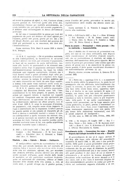 La settimana della Cassazione settimanale di giurisprudenza, legislazione, vita forense