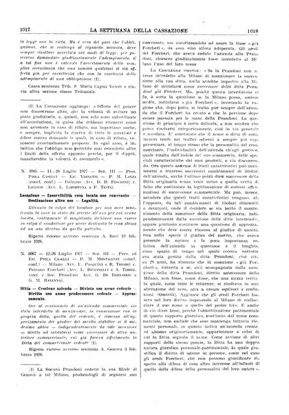 La settimana della Cassazione settimanale di giurisprudenza, legislazione, vita forense