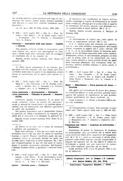 La settimana della Cassazione settimanale di giurisprudenza, legislazione, vita forense