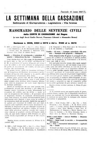 La settimana della Cassazione settimanale di giurisprudenza, legislazione, vita forense