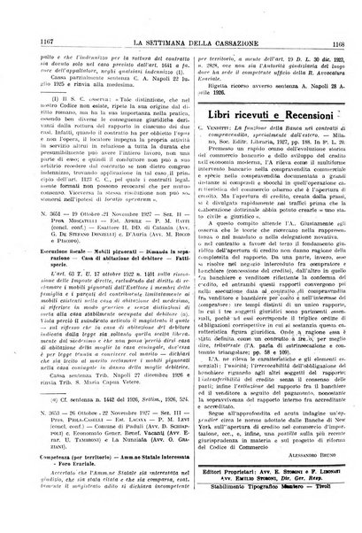 La settimana della Cassazione settimanale di giurisprudenza, legislazione, vita forense