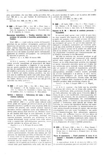 La settimana della Cassazione settimanale di giurisprudenza, legislazione, vita forense