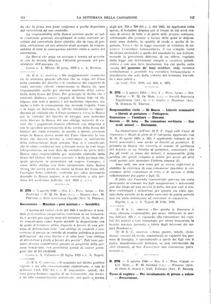 La settimana della Cassazione settimanale di giurisprudenza, legislazione, vita forense