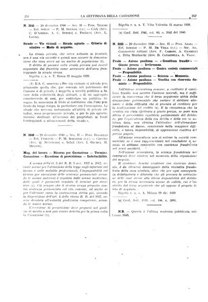 La settimana della Cassazione settimanale di giurisprudenza, legislazione, vita forense