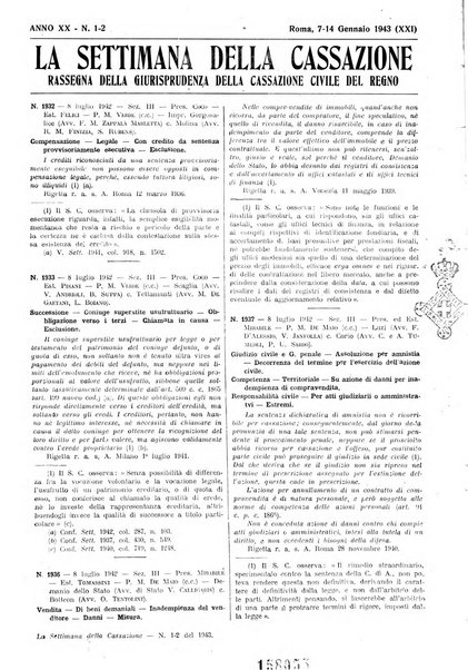 La settimana della Cassazione settimanale di giurisprudenza, legislazione, vita forense