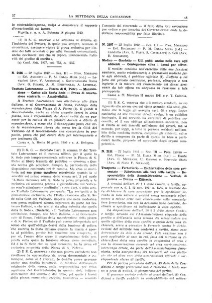 La settimana della Cassazione settimanale di giurisprudenza, legislazione, vita forense