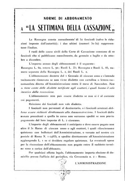 La settimana della Cassazione settimanale di giurisprudenza, legislazione, vita forense