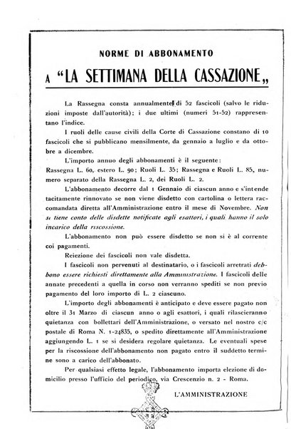 La settimana della Cassazione settimanale di giurisprudenza, legislazione, vita forense