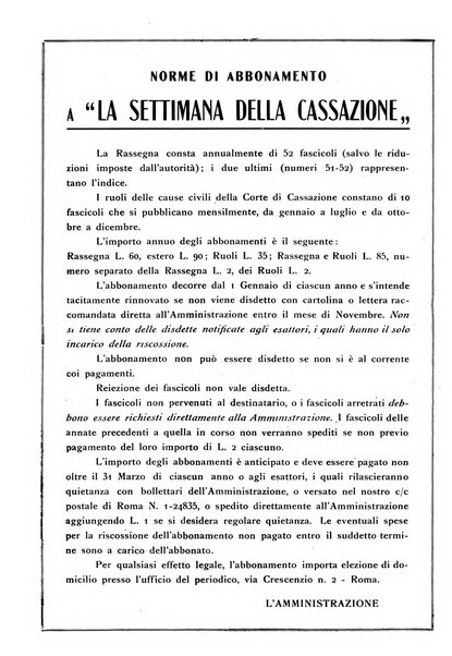 La settimana della Cassazione settimanale di giurisprudenza, legislazione, vita forense